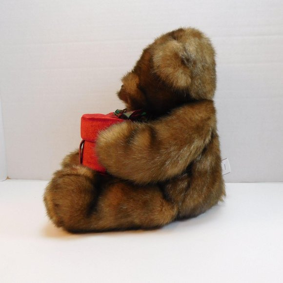 GUND Christmas Bear Holding Red Wrapped Present Stuffed Animal - Picture 3 of 6